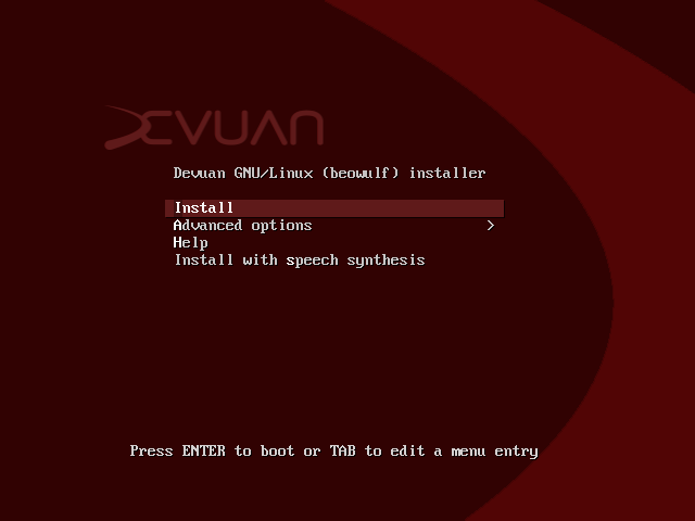 Devuan install first boot