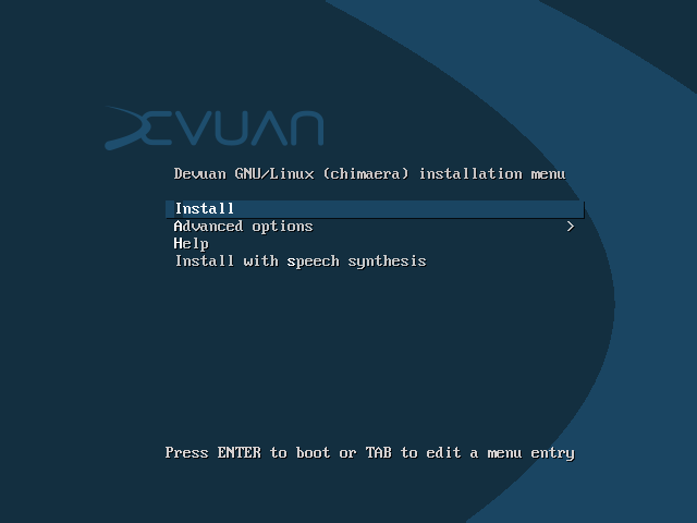 Devuan install first boot